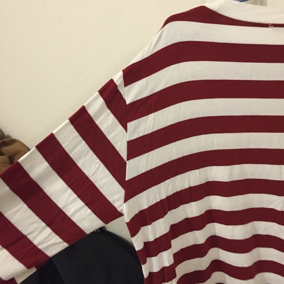 Mixxmix Korea red & white striped long sleeve tee - Picture 8 of 8